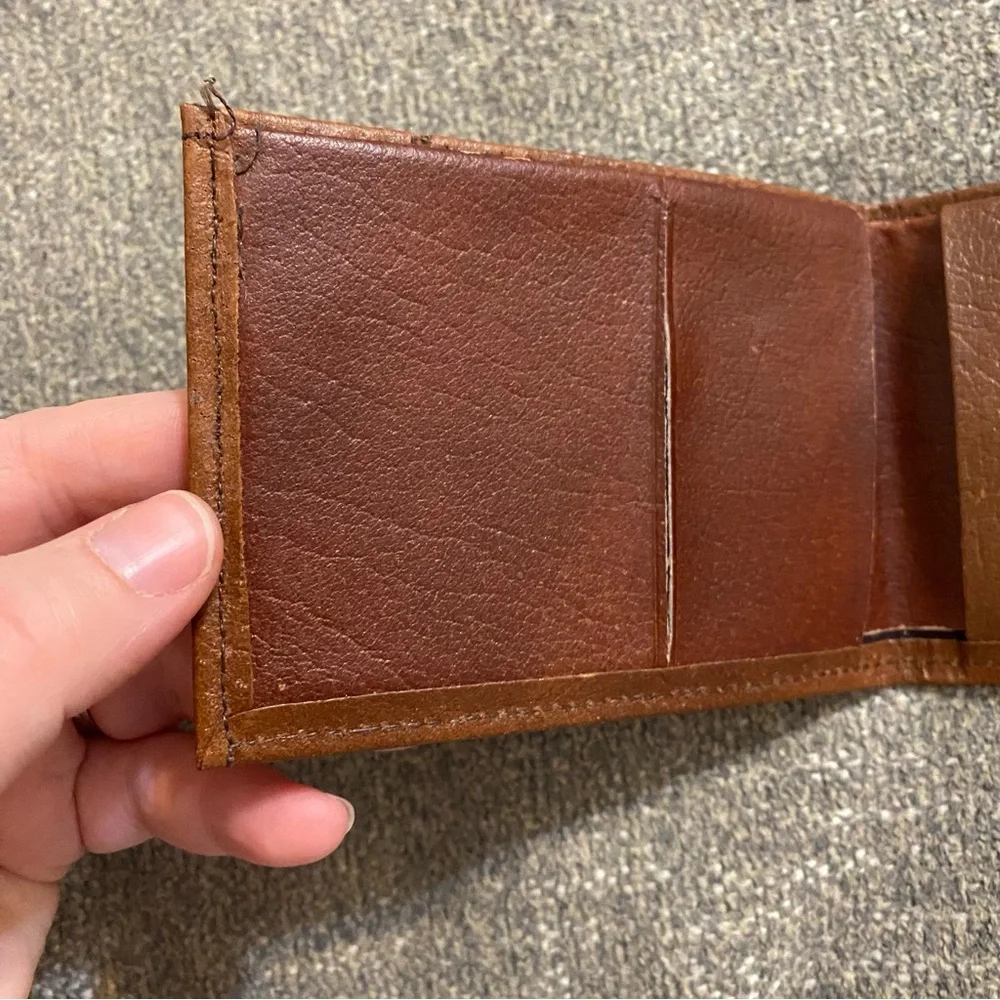 Brown Genuine Leather Men’s Bifold Wallet